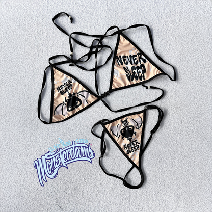 Mini Y Set Y String and Top “We Never Sleep”…