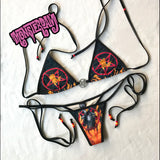 Bikini Brazilian Style Bathing Suit ¨BAPHOMET in HELL¨