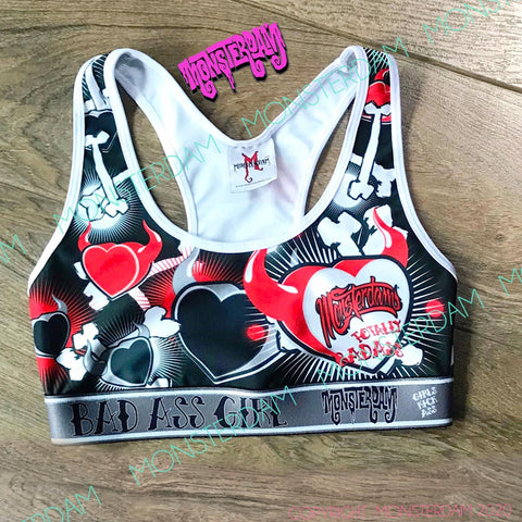 Fit Top Evil Hearts and Bones Black