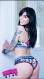Fit Top Evil Hearts and Bones Black