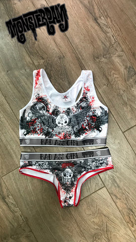 Set Panty and Top Winged Skull
