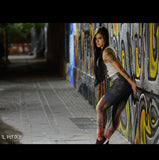 Fitness Leggings GRUNGE USA Flag.